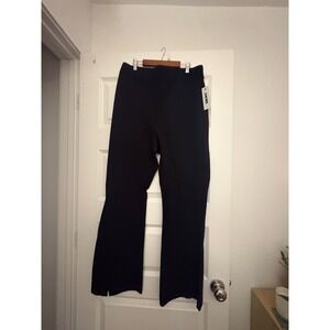 -New- DKNY Bootcut Ponte Pants, Black, • 32" Inseam, front slit, size xl